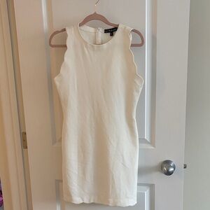 For Love And Lemons Cream Scalloped Mini Dress